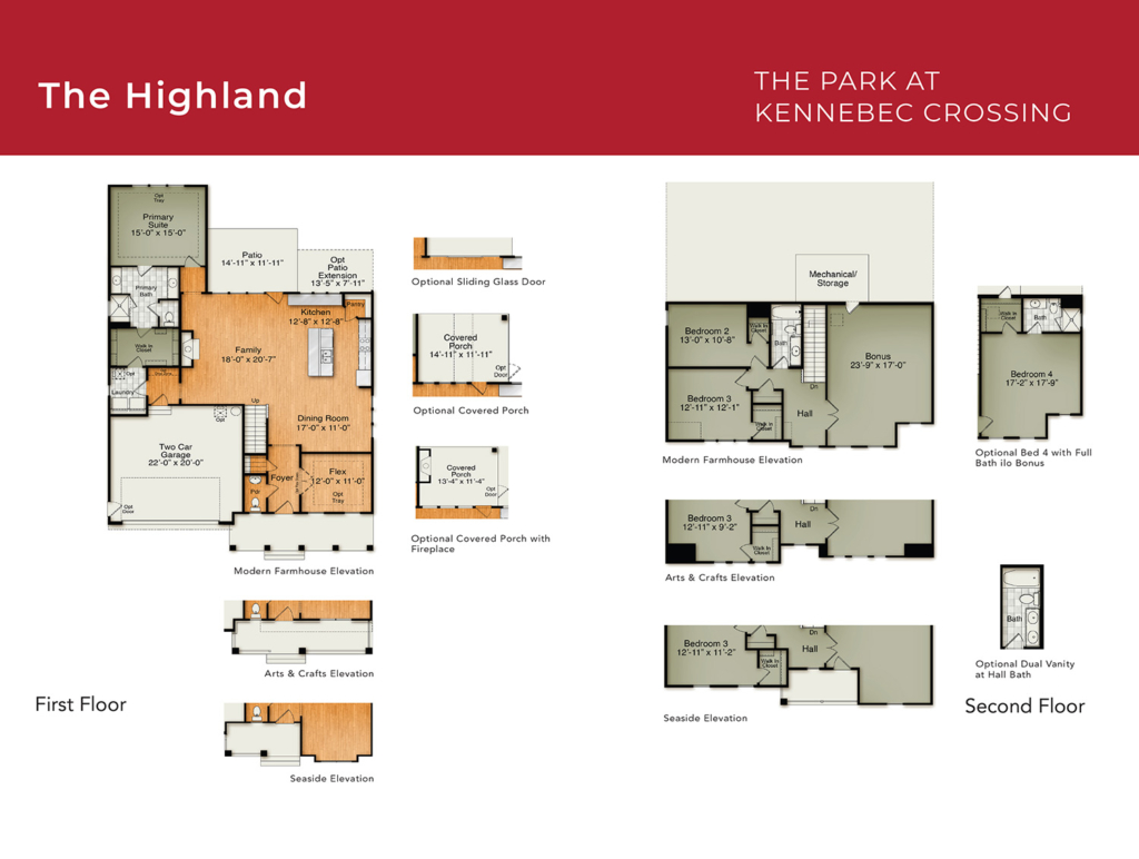 Floor Plan of Kennebec Crossing Park-Highland